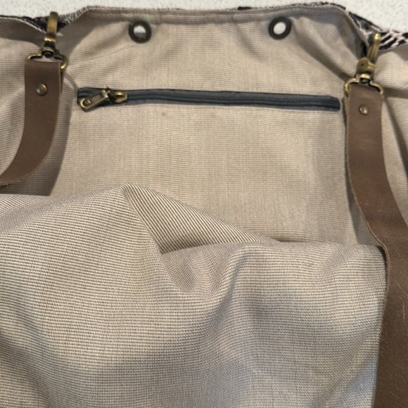 ZAND Amsterdam purse bag tote silver cream floral with movable straps - Picture 7 of 16